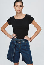 Load image into Gallery viewer, Marle Belted Jean Short - Classic Blue

