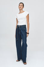 Load image into Gallery viewer, Marle Belted Wide Leg Jean - Classic Blue
