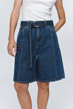 Load image into Gallery viewer, Marle Belted Jean Short - Washed Indigo Hyde Boutique
