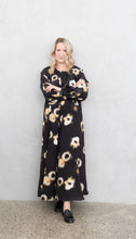 Load image into Gallery viewer, Juliette Hogan Tuscany Dress - Noir Wildflower Silk  Mrs Hyde Boutique   
