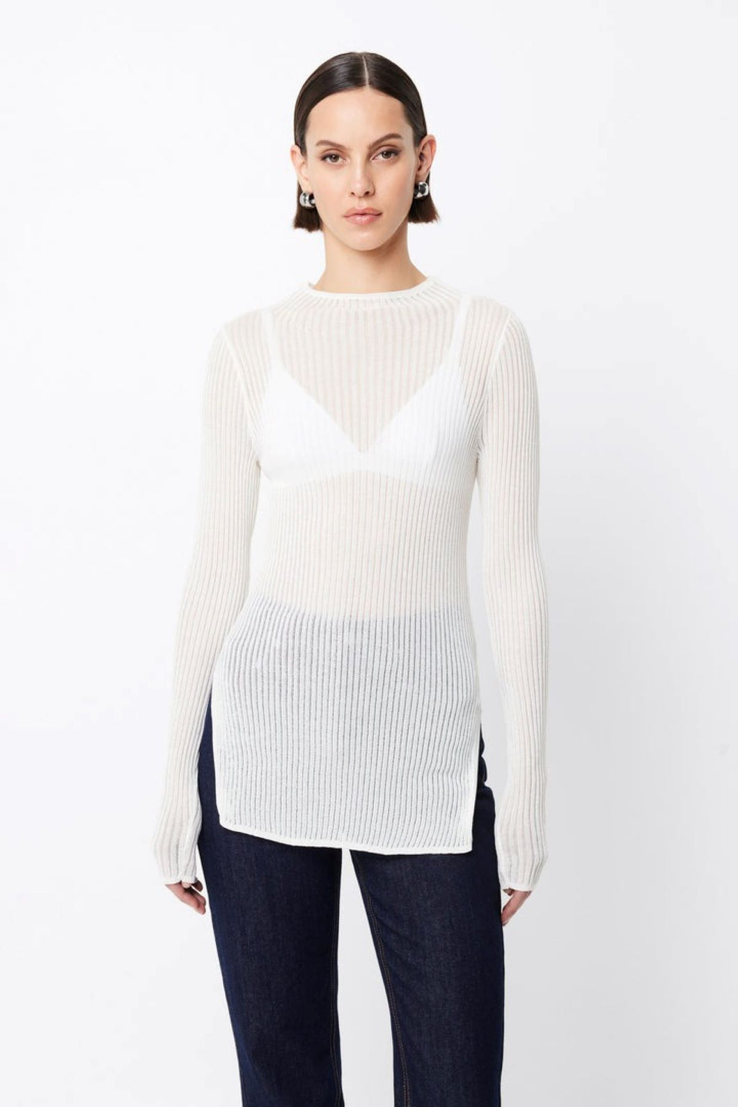 Mossman Bristol High Neck Top - White Hyde Boutique