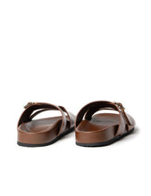Load image into Gallery viewer, La Tribe Buckle Strap Slide - Cognac Hyde Boutique
