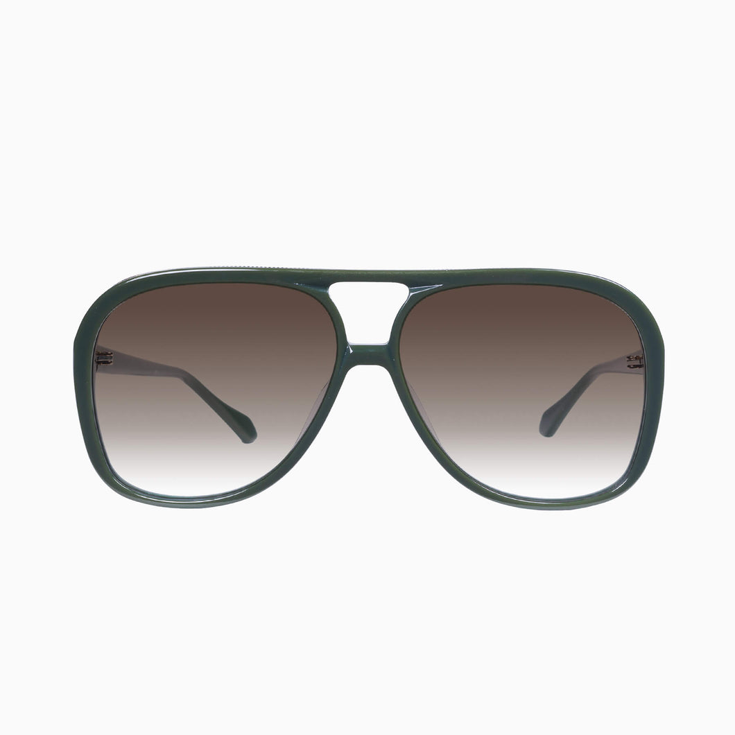 Valley Eyewear Bang - Army Green with Gold Metal Trim  Hyde Boutique   