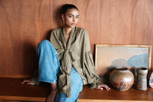 Load image into Gallery viewer, Mahsa Bow Blouse - Kelp Hyde Boutique
