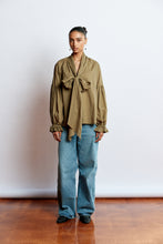 Load image into Gallery viewer, Mahsa Bow Blouse - Kelp Hyde Boutique
