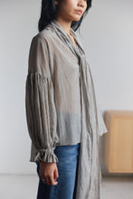 Load image into Gallery viewer, Mahsa Bow Blouse - Mahsa Stripe | PRE ORDER Arriving late August Hyde Boutique
