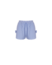 Load image into Gallery viewer, Ruby Raquel Bow Short - Blue Gingham Hyde Boutique
