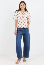 Load image into Gallery viewer, Stories Be Told Finali Short Sleeve Top - Cream Wine Arriving This Week
