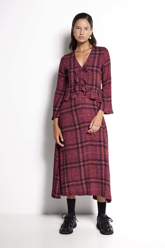 Salasai Bow Tie Dress - Mulberry Tweed  Hyde Boutique   