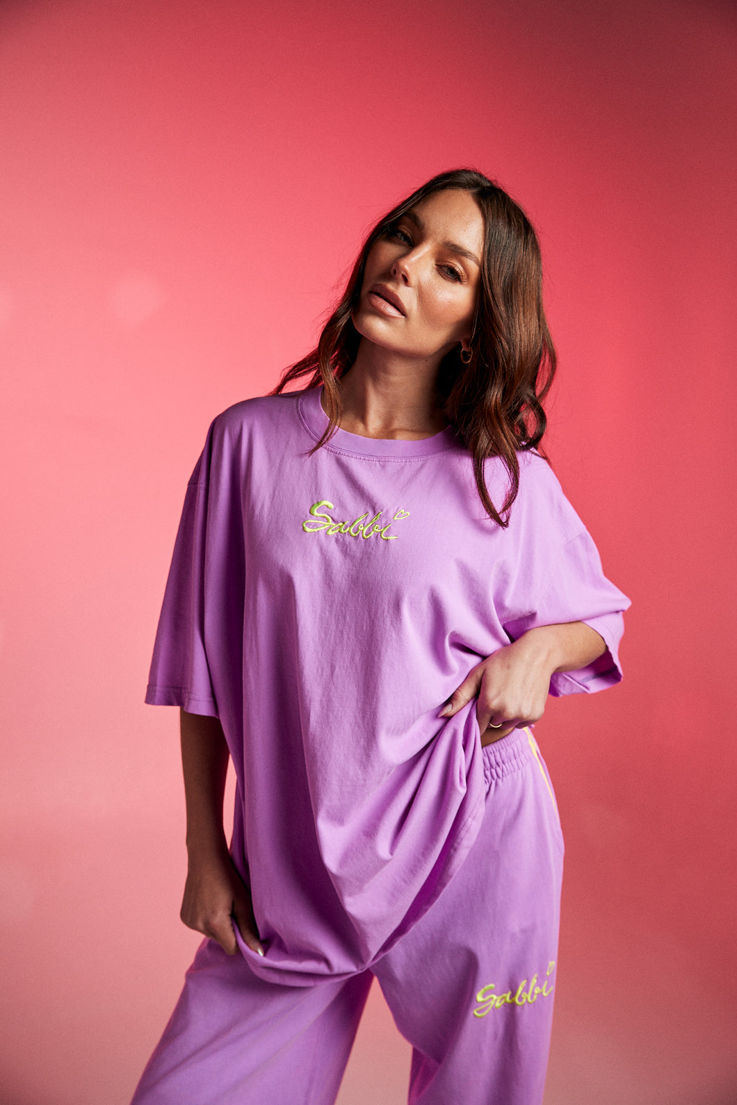 Sabbi The Stand Out Tee - Fluro Purple
