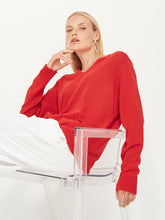 Load image into Gallery viewer, Sills Carnival V Neck Sweater - Scarlet
