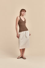 Load image into Gallery viewer, Standard Issue Merino Rib V Neck Tank - Truffle

