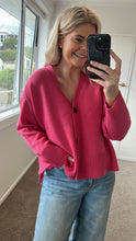 Load image into Gallery viewer, Alete Threads by Aleger Tiber Oversized Cardigan - Hot Pink Apparel > Women > Clothing > Knitwear > Cardigans > Alete Threads by Aleger Hyde Boutique
