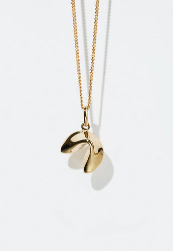Meadowlark Fortune Cookie Charm Necklace - Gold Plated Hyde Boutique