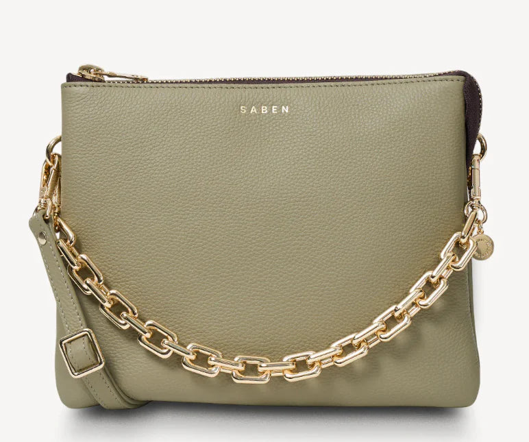 SABEN Matilda Crossbody - Eucalyptus + Chunky Chain