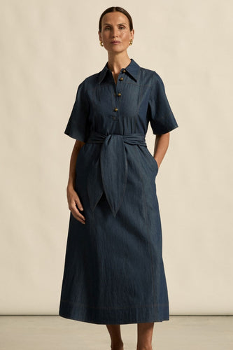 Zoe Kratzmann Cameo Dress - Dark Chambray | PRE ORDER Arriving mid August Hyde Boutique