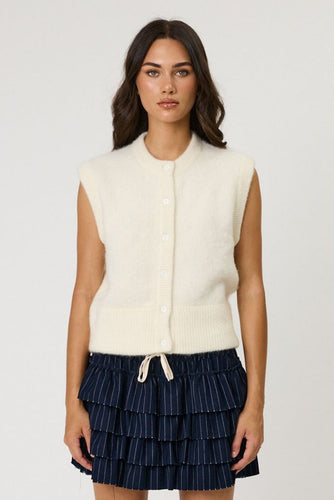Remain Carr Vest - Bone Hyde Boutique