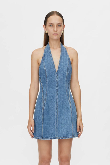 Camilla and Marc Cascadia Denim Mini Dress - Classic Blue Hyde Boutique