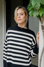 Load image into Gallery viewer, Caitlin Crisp Rupert Knit - Black Stripe Shirts &amp; Tops Hyde Boutique   
