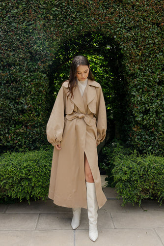 Caitlin Crisp Classic Trench - Biscuit  Hyde Boutique   