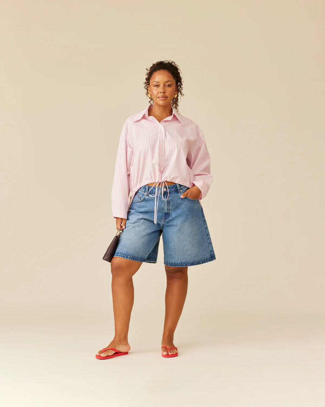 Ruby Butterfly Shirt - Pink Stripe
