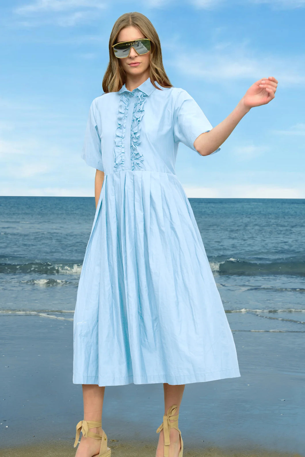 Trelise Cooper I've Got Frills Dress - Powder Blue  Hyde Boutique   