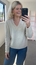 Load image into Gallery viewer, Aleger N.136 Cashmere Blend Oversized V Neck - Shell Arriving Early March Hyde Boutique
