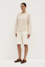 Load image into Gallery viewer, Assembly Label Bonne Long Sleeve Tee - White/Tan Hyde Boutique
