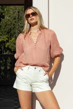 Load image into Gallery viewer, Ivy + Jack Closure Short Sleeve Top - Blush Hyde Boutique
