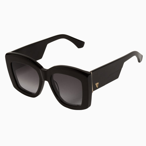 Valley Eyewear Coltrane - Gloss Black with Gold Metal Trim  Hyde Boutique   