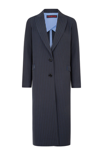 Cooper by Trelise Cooper Back To The Future Coat - Navy Pinstripe  Hyde Boutique   