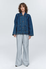 Load image into Gallery viewer, Marle Cropped Pea Jacket - Washed Indigo Hyde Boutique

