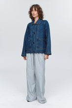 Load image into Gallery viewer, Marle Cropped Pea Jacket - Washed Indigo Hyde Boutique
