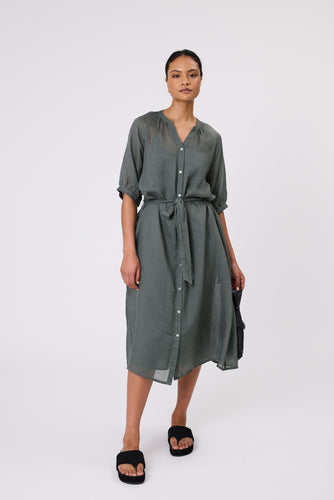 Marlow Cannes Shirt Dress - Cypress. Hyde Boutique