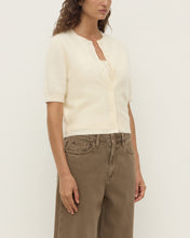 Load image into Gallery viewer, Assembly Label Carina Wool Short Sleeve Cardigan - Cream Apparel > Women > Clothing > Knitwear > Cardigans > Assembly Label Hyde Boutique

