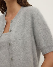 Load image into Gallery viewer, Assembly Label Carina Wool Short Sleeve Cardigan - Grey Marle Apparel > Women > Clothing > Knitwear > Cardigans > Assembly Label Hyde Boutique
