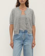 Load image into Gallery viewer, Assembly Label Carina Wool Short Sleeve Cardigan - Grey Marle Apparel > Women > Clothing > Knitwear > Cardigans > Assembly Label Hyde Boutique
