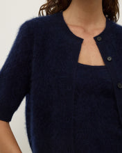 Load image into Gallery viewer, Assembly Label Carina Wool Short Sleeve Cardigan - True Navy Apparel > Women > Clothing > Knitwear > Cardigans > Assembly Label Hyde Boutique
