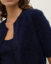 Load image into Gallery viewer, Assembly Label Carina Wool Short Sleeve Cardigan - True Navy Apparel > Women > Clothing > Knitwear > Cardigans > Assembly Label Hyde Boutique

