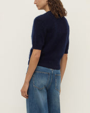 Load image into Gallery viewer, Assembly Label Carina Wool Short Sleeve Cardigan - True Navy Apparel > Women > Clothing > Knitwear > Cardigans > Assembly Label Hyde Boutique

