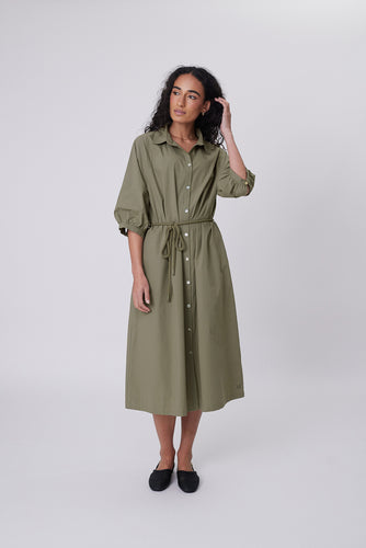 Marlow Cascade Shirt Dress - Laurel (code: LW+) Hyde Boutique