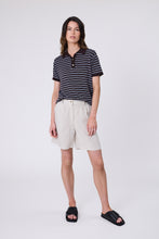 Load image into Gallery viewer, Marlow Chime Knit Polo - Carob Stripe

