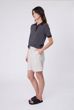 Load image into Gallery viewer, Marlow Chime Knit Polo - Carob Stripe
