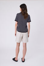 Load image into Gallery viewer, Marlow Chime Knit Polo - Carob Stripe

