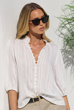 Load image into Gallery viewer, Ivy + Jack Continuance Mid Sleeve Top - Ivory Stripe
