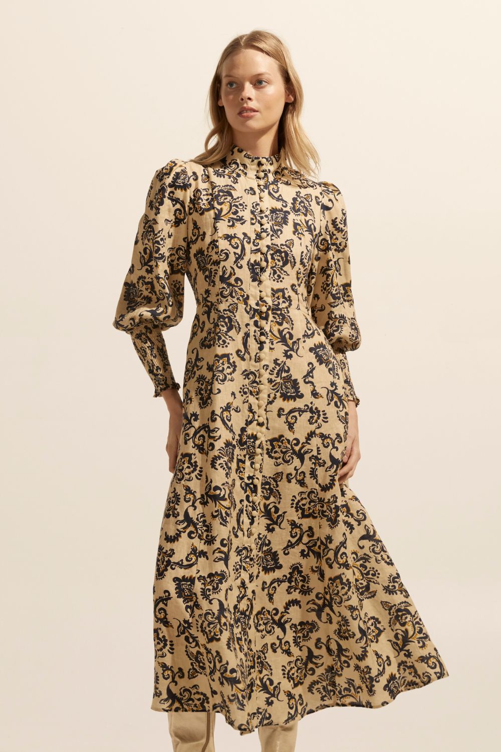 Zoe Kratzmann Crave Dress - Ochre Floral  Hyde Boutique   