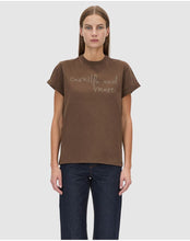 Load image into Gallery viewer, Camilla and Marc Maren Logo Roll Sleeve Tee - Chocolate
