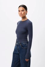 Load image into Gallery viewer, Mossman Brooklyn Top - Sapphire Apparel > Women > Clothing > Tops > Long Sleeve Tops > Ribbed Jersey Tops > Mossman Hyde Boutique
