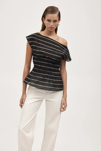 Marle Aida Top - Black Stripe Hyde Boutique