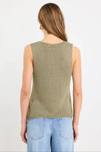 Load image into Gallery viewer, Stories Be Told Settler V Neck Sleeveless Knit Top - Khaki
